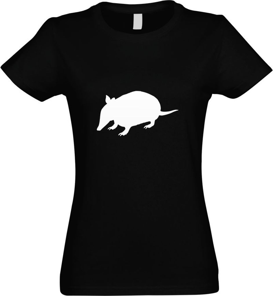 Kiwistar - T-Shirt tailliert - Damen - schwarz - Gürteltiere - Dasypoda - mit Motiv Bedruckt - Funshirt Design - Sport - Freizeit - Damen - XXL