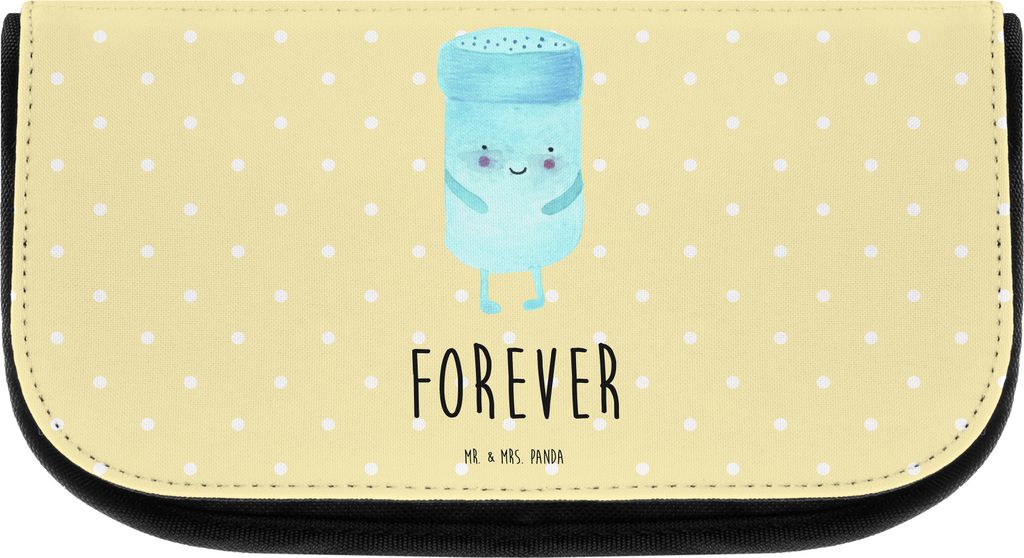 Mr. & Mrs. Panda kulturtäschchen Beste Freunde Salz - Gelb Pastell - Geschenk, Kulturbeutel, Schminktasche, kosmetik organizer, Kulturtasche, Make...
