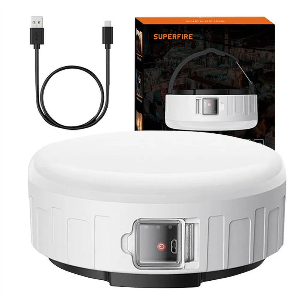 Éclairage de Camping USB Superfire T25 avec 400 lm et 3 Modes d'Intensité