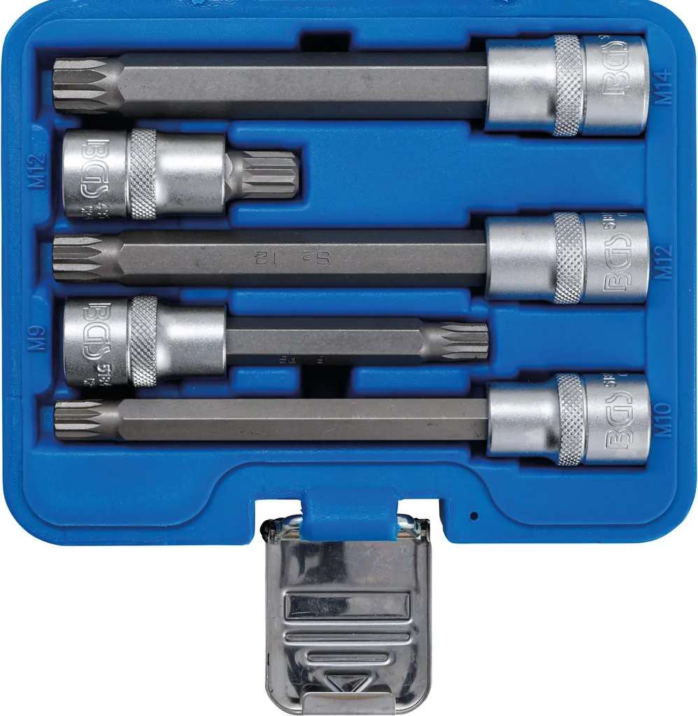 Coffret de douilles XZN denture intérieure BGS 8449 pour mécanique