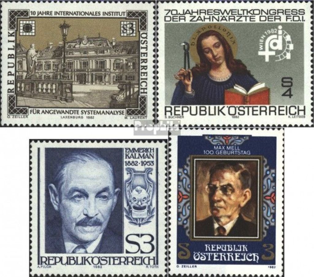 Briefmarken Österreich 1982 Mi 1720,1721,1722,1723 (kompl.Ausg.) postfrisch Sondermarken