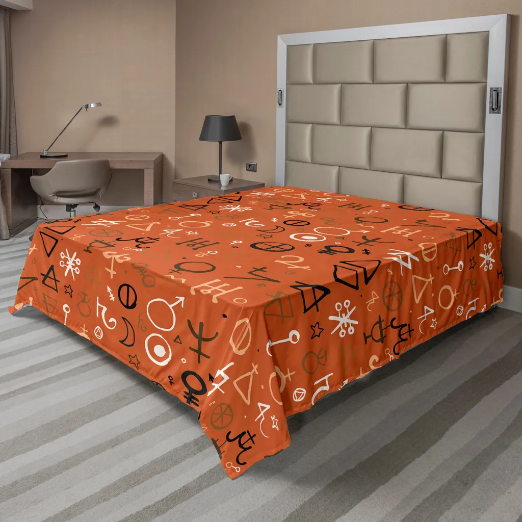 Lenzuolo Decorativo 266x260 ABAKUHAUS | Simboli Alchemici Rossi