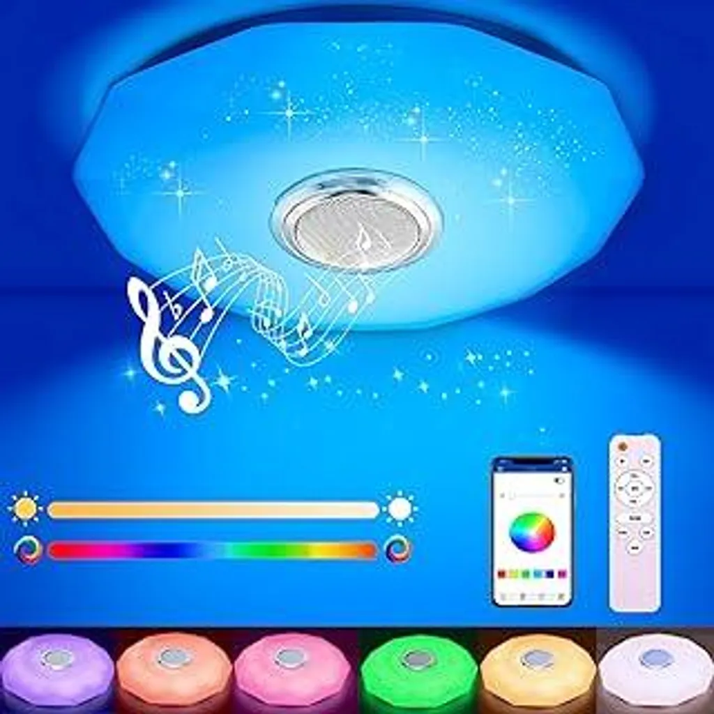 Lampada LED Soffitto Dimmerabile Bluetooth RGB - Offerta Stock - 1