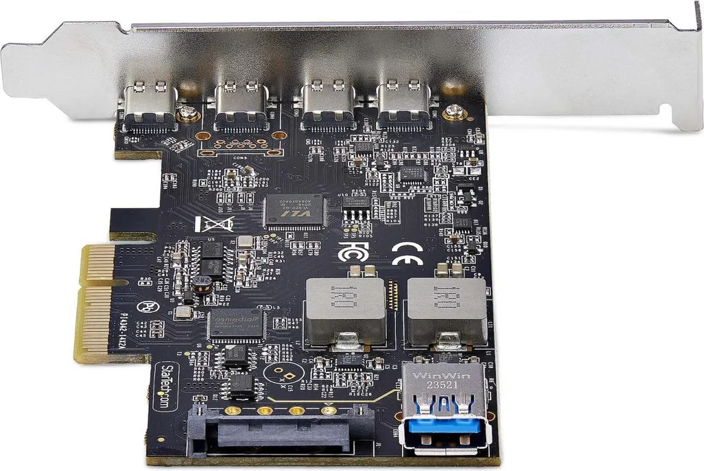 StarTech.com Carte PCIe USB 3.2 10Gbps - 4x USB-C et 1x USB-A Interne - 4