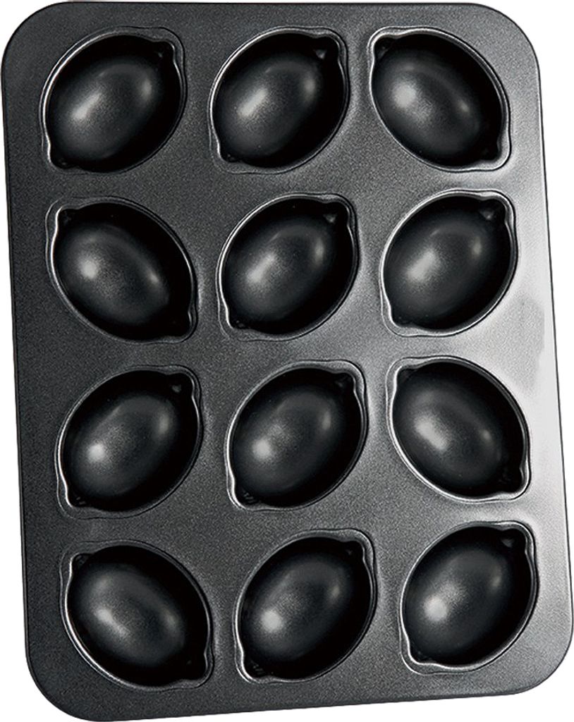 CANDeal Muffin-Kuchenform in Zitronenform mit 12 Vertiefungen, Antihaft-Kuchenform, Cupcake-Form für Ofen, Backformen mit Schnellverschluss für P...