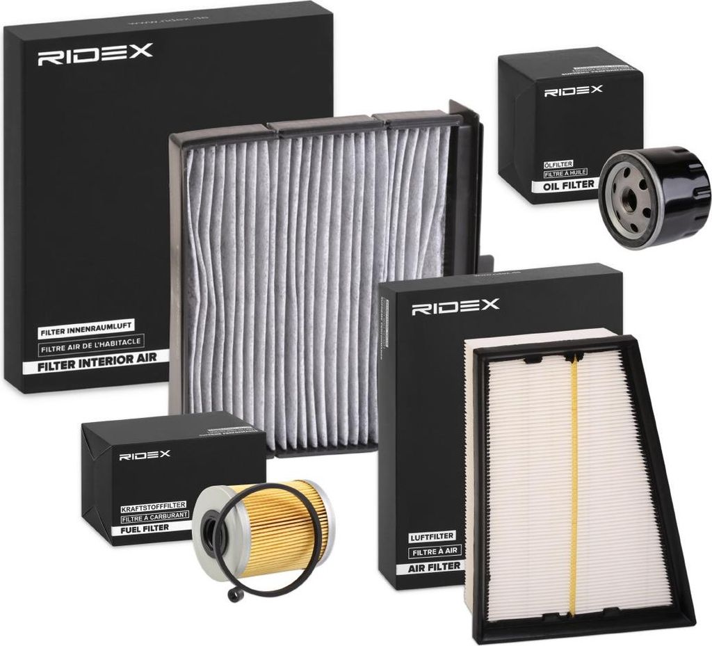 RIDEX Filterset Inspektionspaket Filtersatz für RENAULT SCÉNIC II (JM0/1) GRAND SCÉNIC II (JM0/1)
