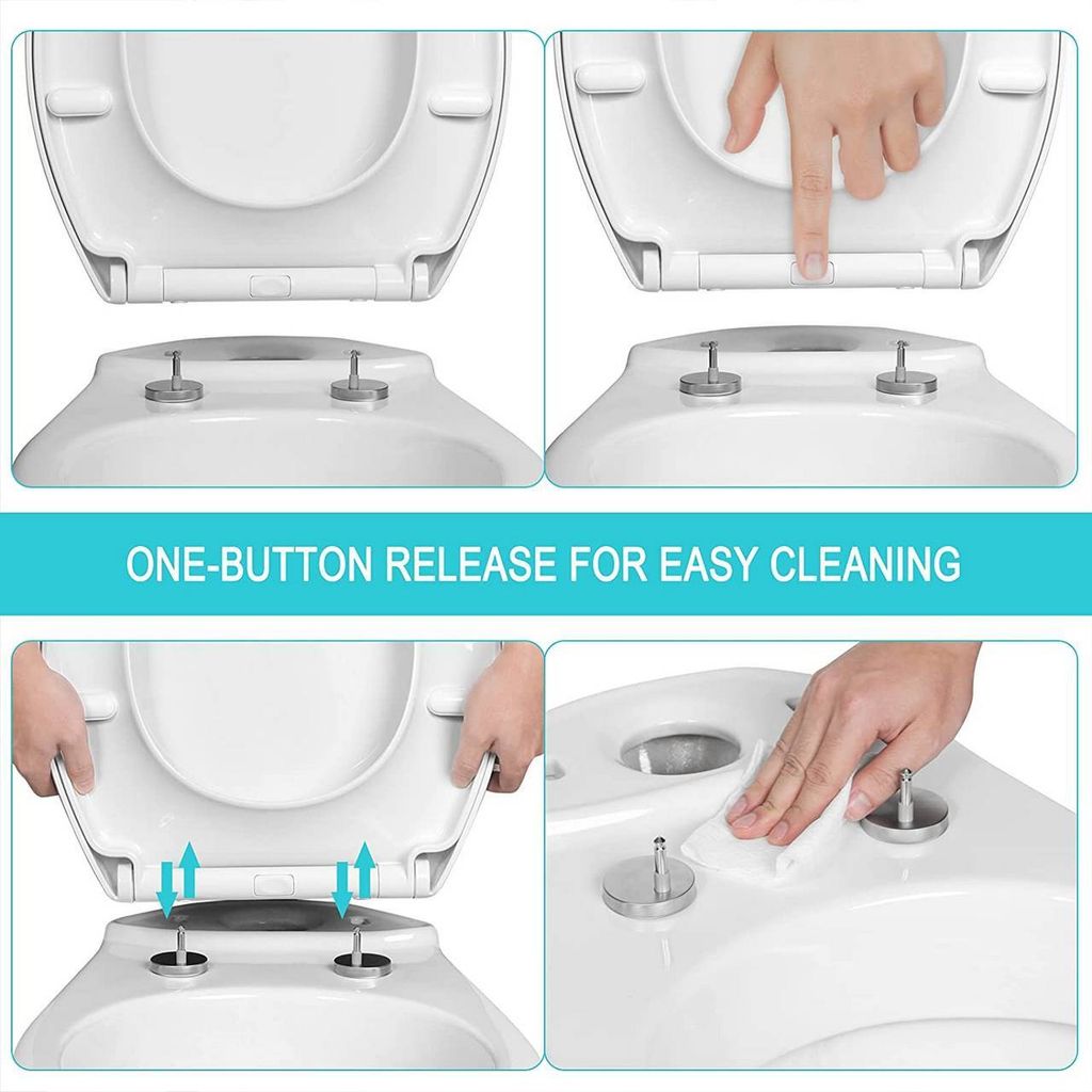 WOLTU Premium WC-Sitz mit Absenkautomatik, Kunststoff, Fast Produktbild 3