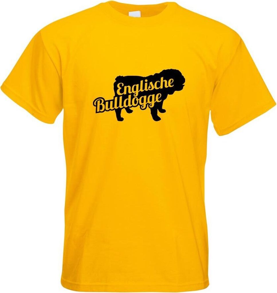 Kiwistar - T-Shirt - gelb - Englische Bulldogge Herren Funshirt Bedruckt Design Sprüche Spruch Motive - mit Motiv Bedruckt - Funshirt Design - Spo...