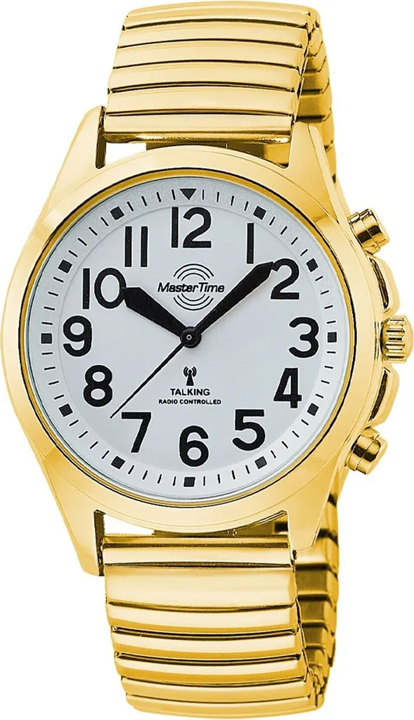 Master Time MTLA-10943-12Z Montre radiopilotée parlante pour femme dorée