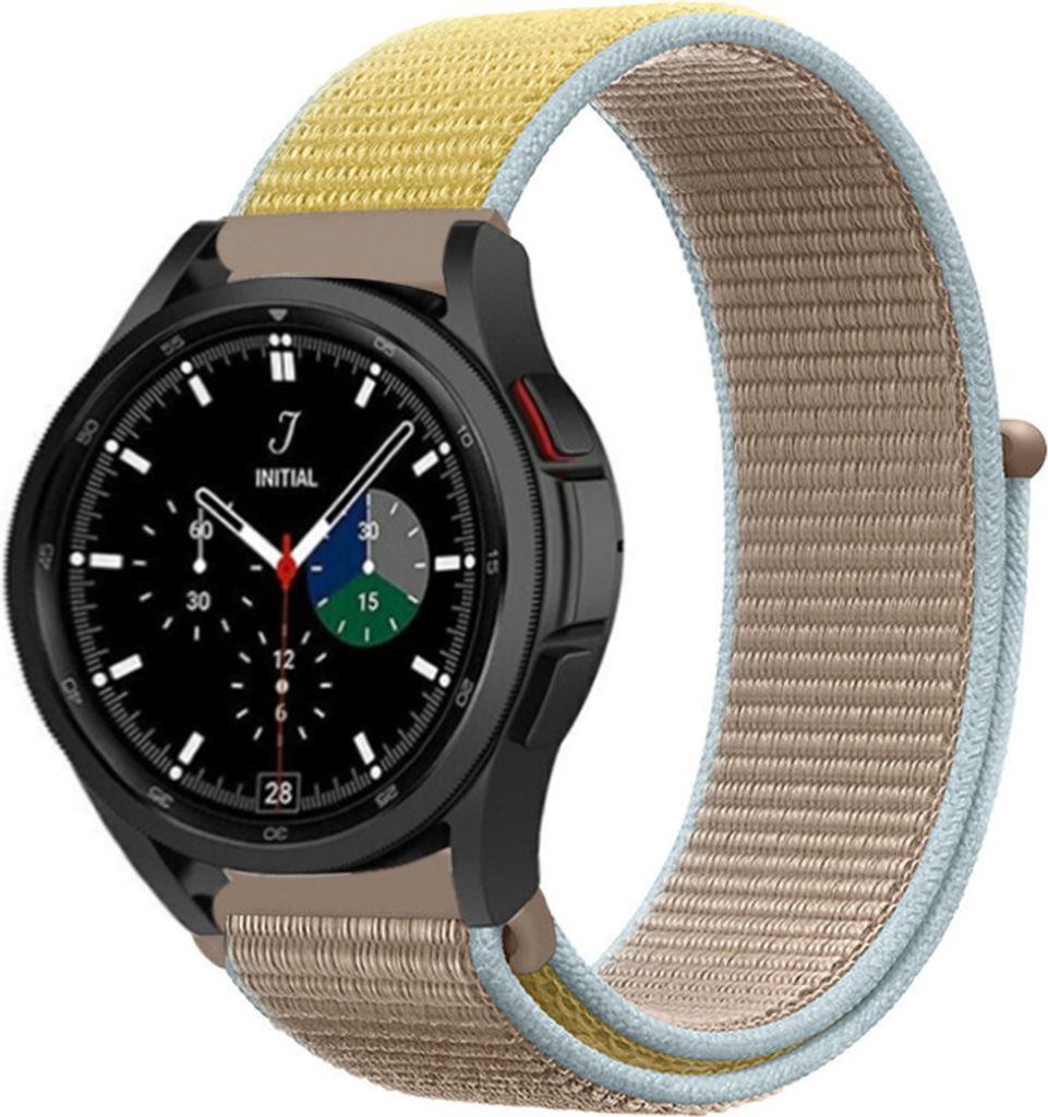 Strap-it Samsung Galaxy Watch 4 Classic 42mm Nylonarmband (camel)