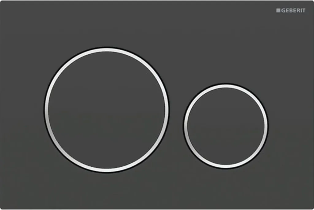 Geberit Sigma20 Nero Opaco 115.882.16.1: Placca 2 Volumi per Cassette Sigma