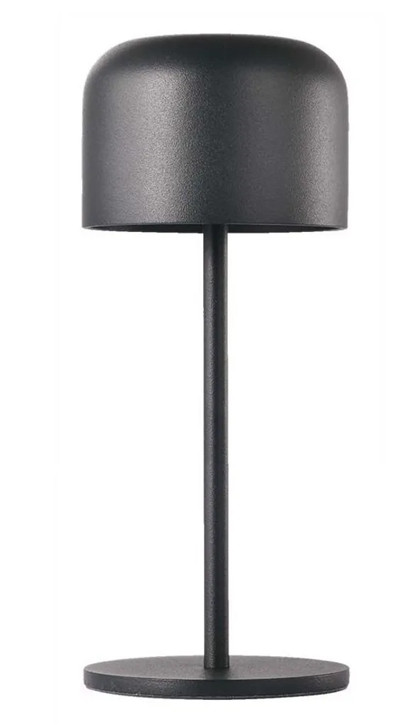 Lampe de table LED étanche IP54 noire 210mm contre l'éblouissement