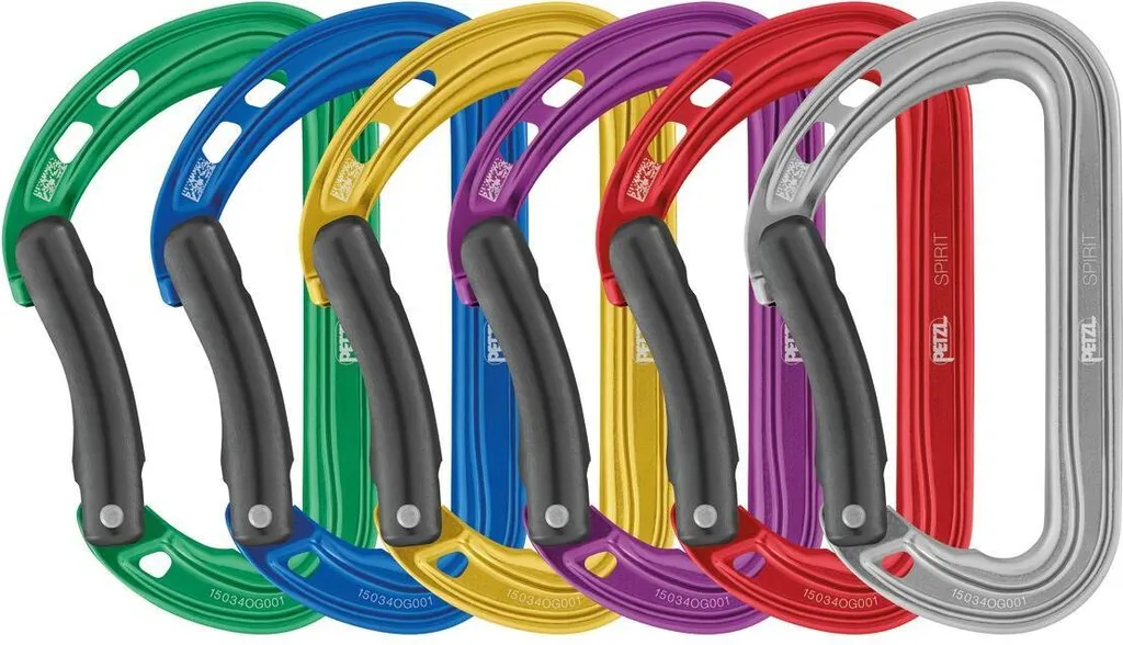Mousquetons Petzl Spirit anti-accrochage Keylock pour grimpe fluide