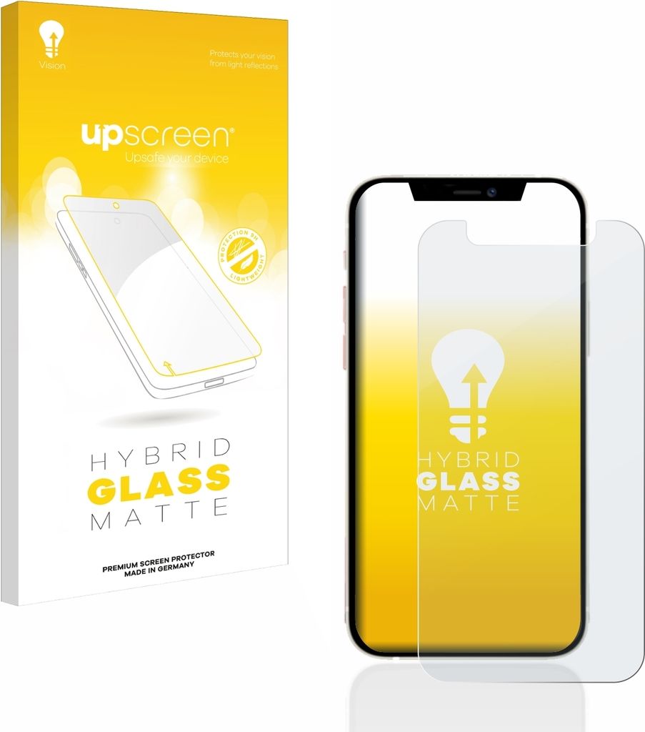 upscreen Entspiegelungs Schutzglas für Apple iPhone 12 mini Schutzfolie Panzer Folie Glas Display Schutz matt