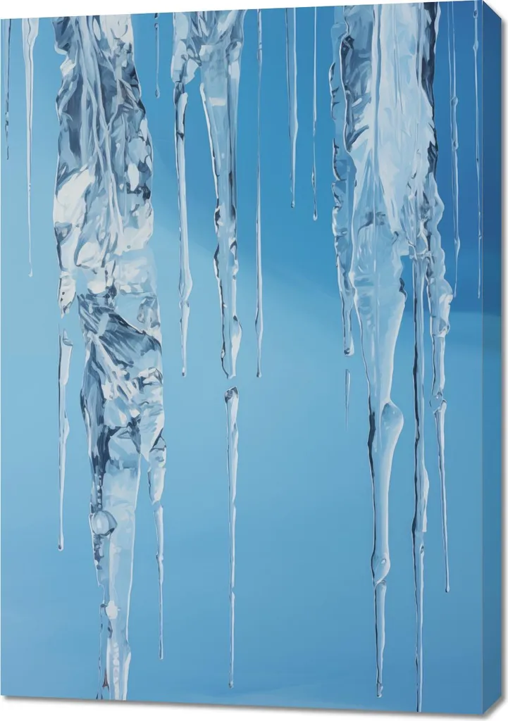 Quadro 70x100 cm Ghiaccioli di Cristallo | Arredamento Moderno Luxury