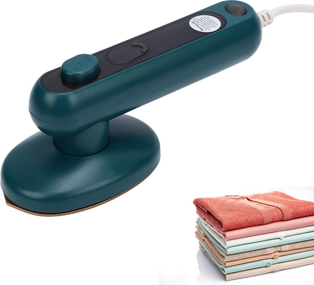 Tragbares Handbügeleisen Mini Electric Iron Home Travel Lightweight Clothes Powerful Wrinkle Remover 30S Fast Heating Type B Green