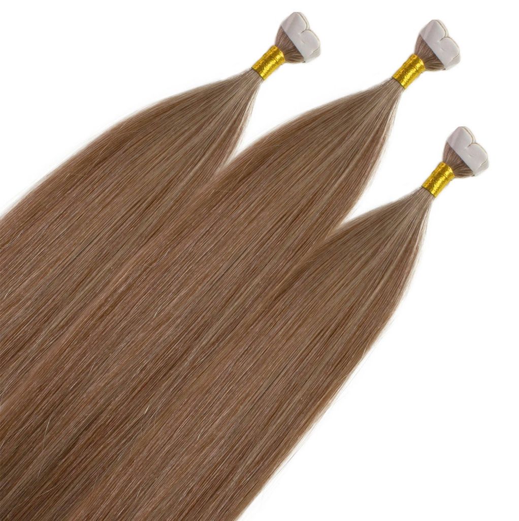 hair2heart Premium Mini Tape Extensions Echthaar - 12 Tapes Produktbild 