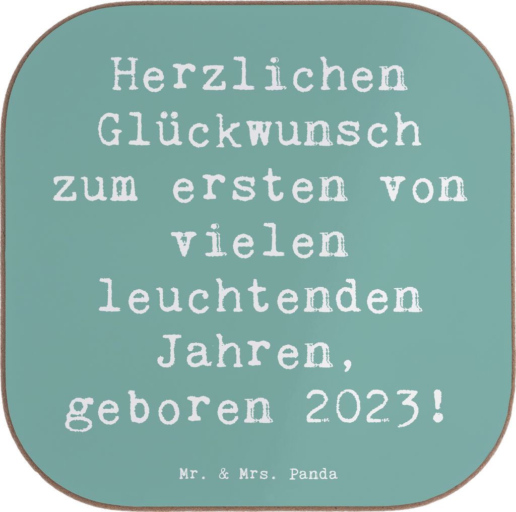 Mr. & Mrs. Panda Holzuntersetzer Spruch 2023 Geburtstag - Meeresbrise - Geschenk, Happy Birthday, Geschenke für, Flaschenuntersetzer, Geburtsjahr,...
