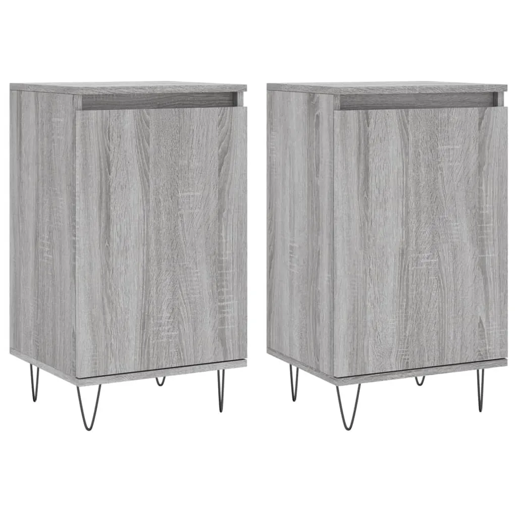 Crea il Tuo Angolo Relax con SYFAX™ Credenze 2 pz Grigio Sonoma 70cm