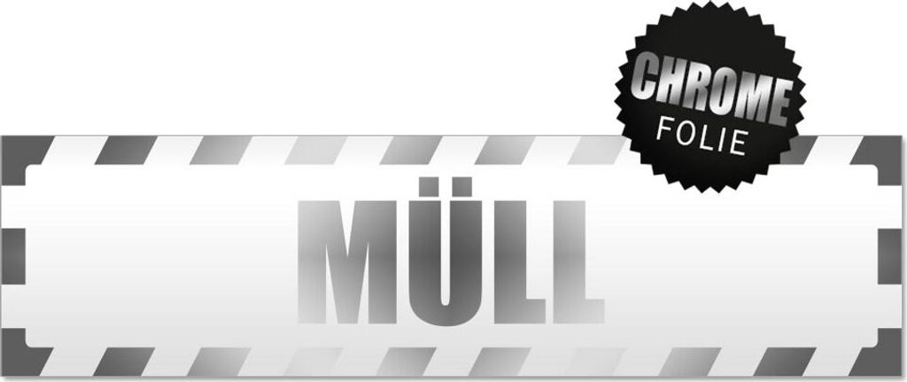 Müll gestreift Magnetschild Schild magnetisch