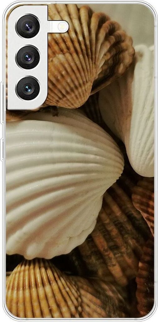 König Design Hülle kompatibel mit Samsung Galaxy S22 5G Kunststoff Soft Handyhülle - Handy Case Muscheln