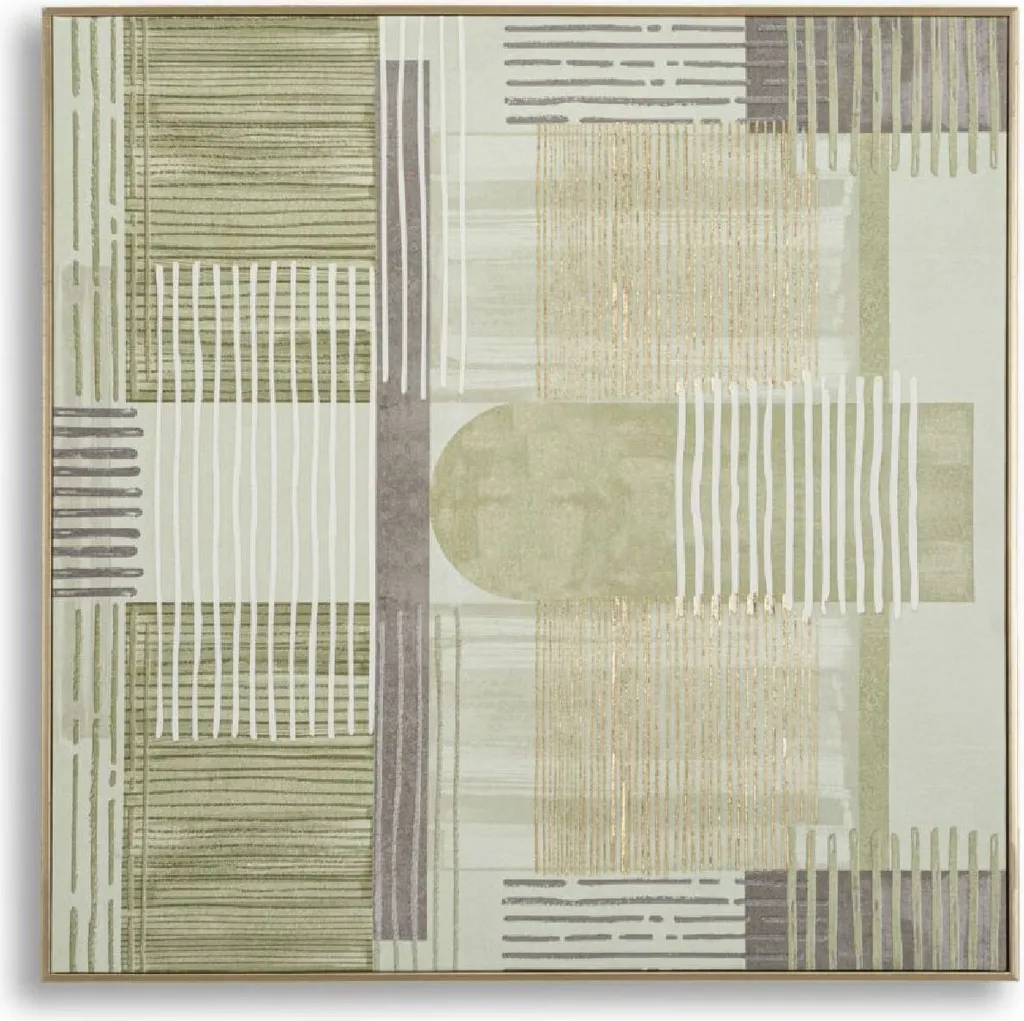 Tableau Déco Salon 60x60 cm Lignes - Idéal pour Intérieur Moderne Chic