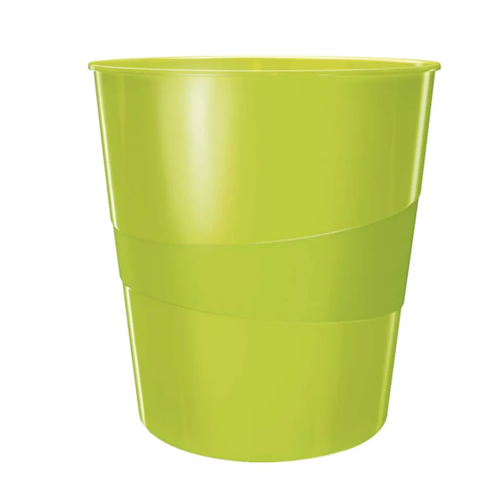 Leitz 5278-10-64 Corbeille à papier WOW 15L Polystyrène Vert Métallique