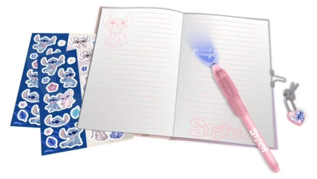 A Lilo & Stitch themed diary with stickers and a magic pen.