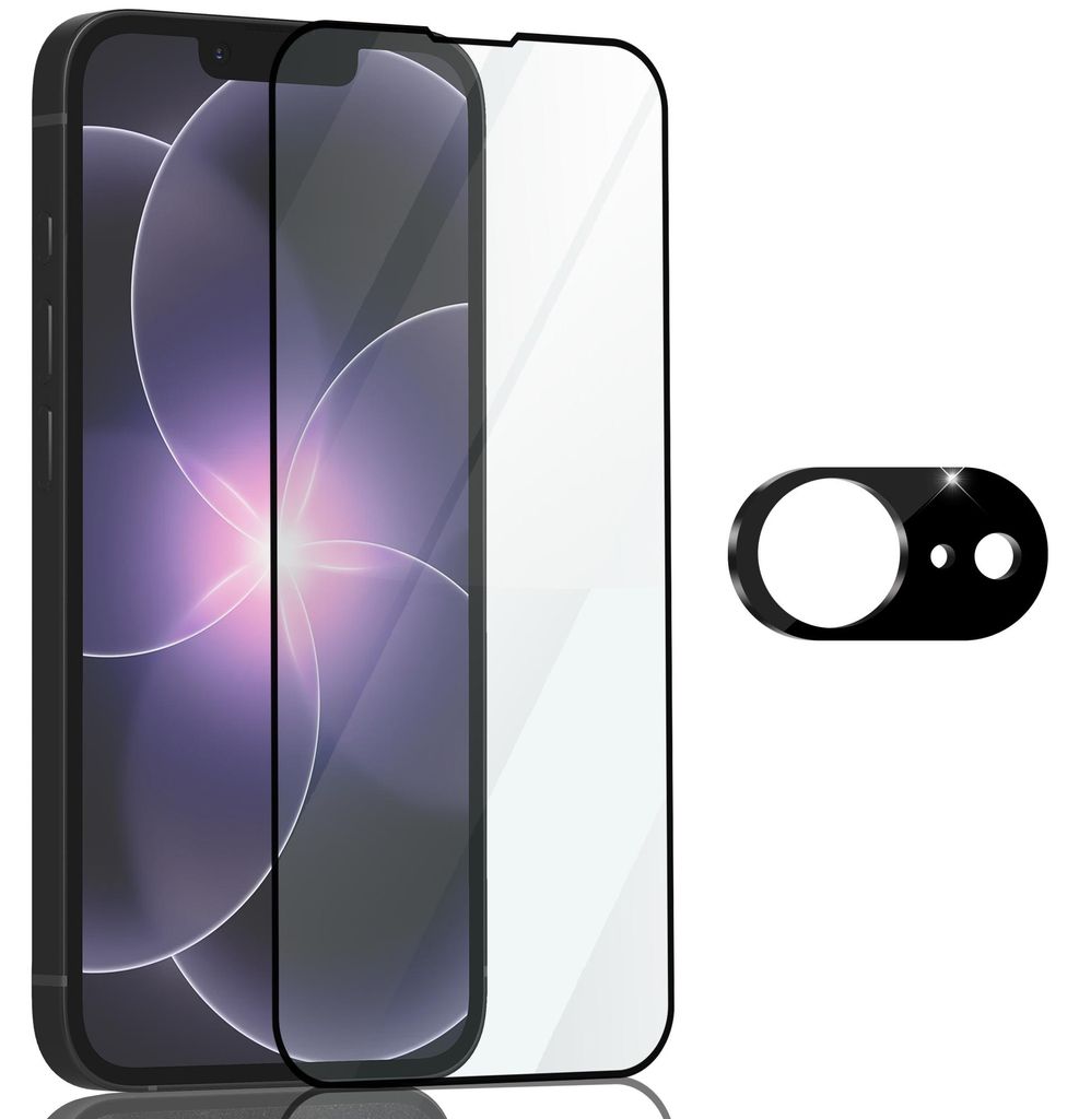 1-Pack Iphone 17e Displayschutz & 1-Pack Objektivschutz - Gehärtetes Glas 9H - Super Qualität 3D