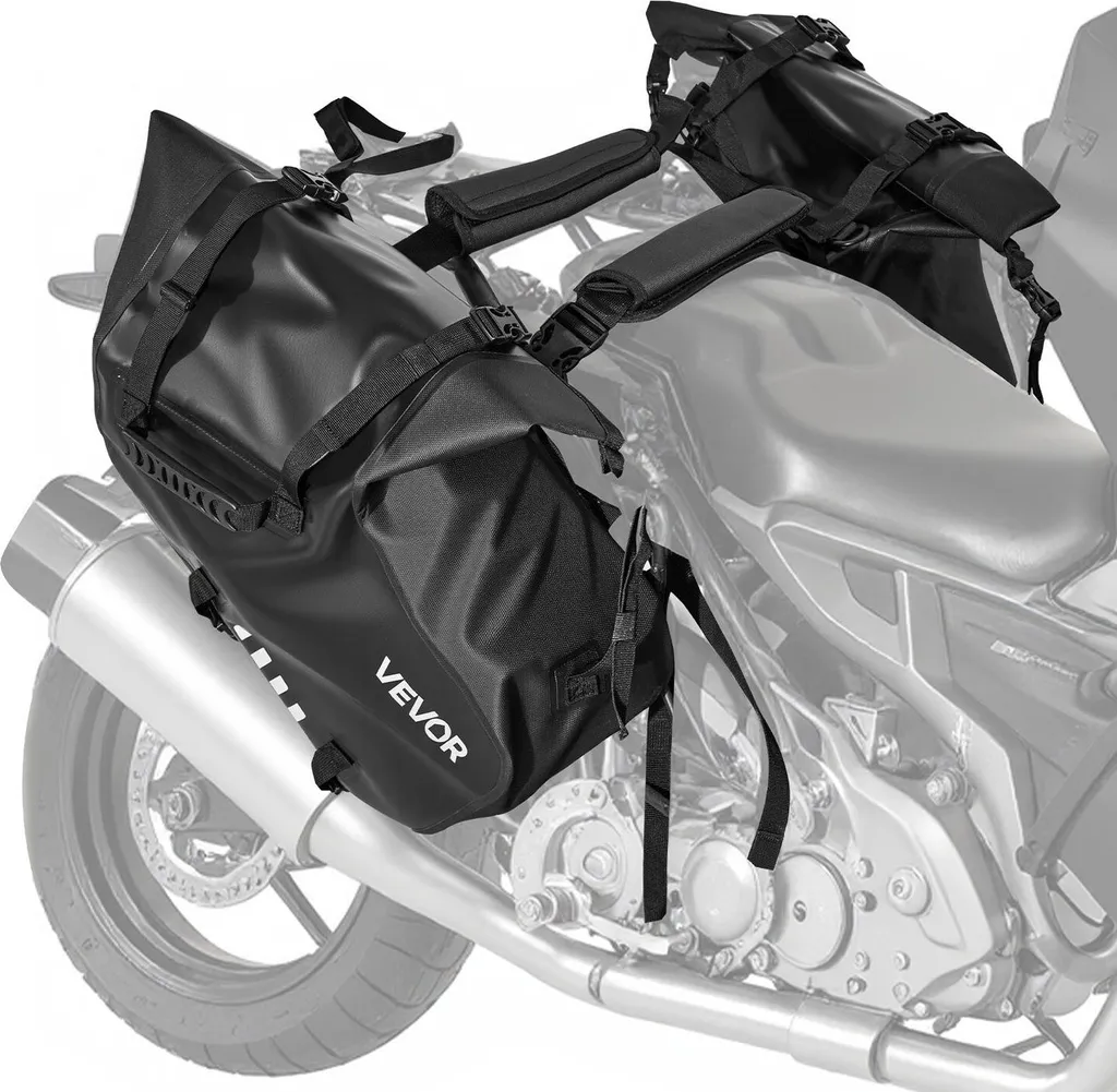 Sacoches de moto 28L (2x14L) étanches pour rangement sport et voyage