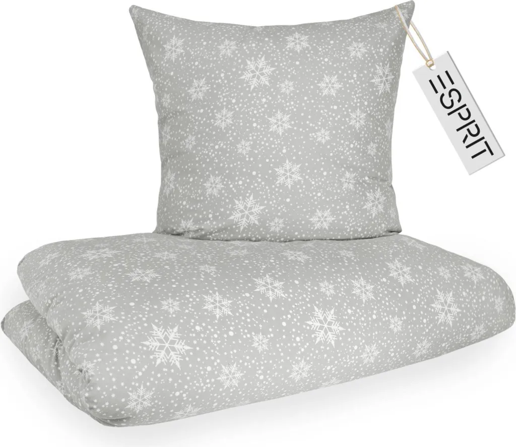 Housse de couette en flanelle grise 135x200 cm ESPRIT Literie Hiver
