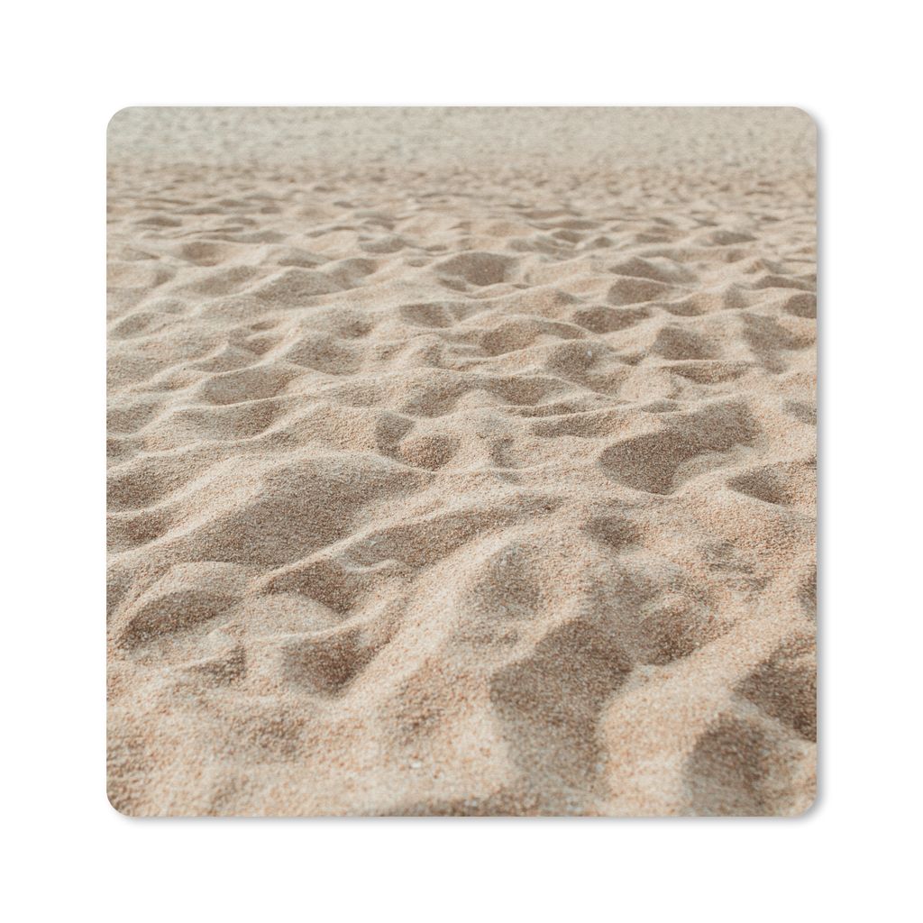 MuchoWow Mauspad Mousepad Sommer - Strand - Sand 20x20 cm - Mousepads - Maus Mat - Pad - Mausunterlage - Desk Mat - Bureauartikeln