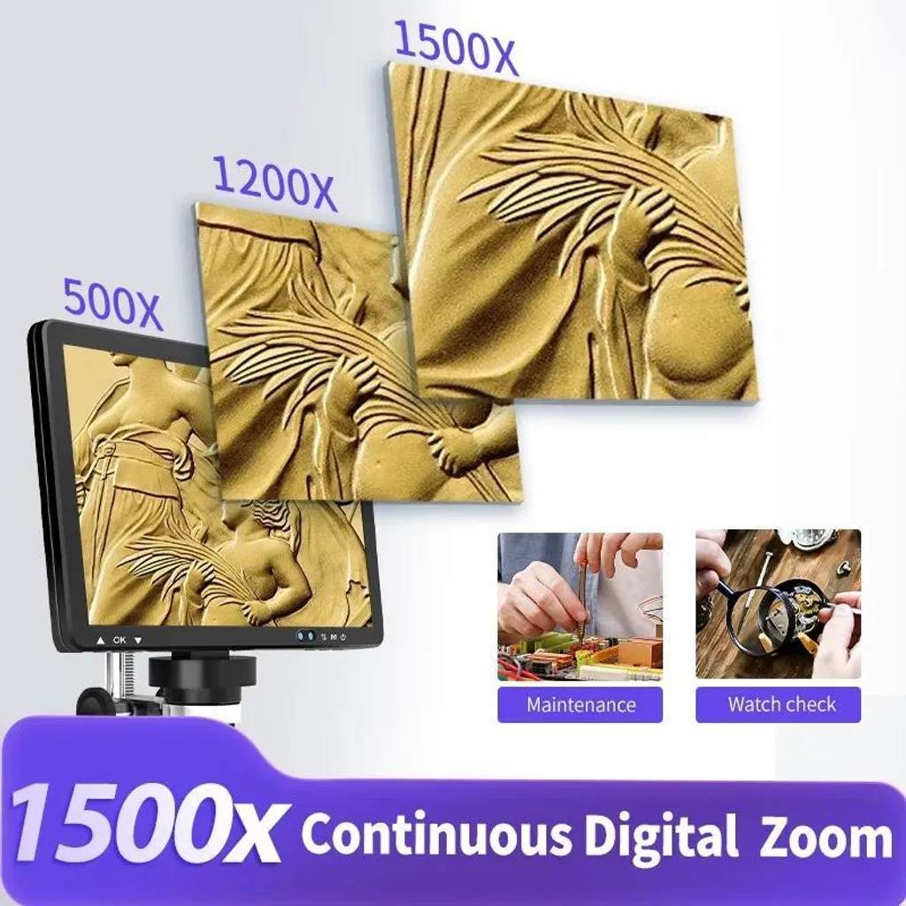 Microscope vidéo LCD DM13 haute résolution 1080p pour micro-électronique - 4