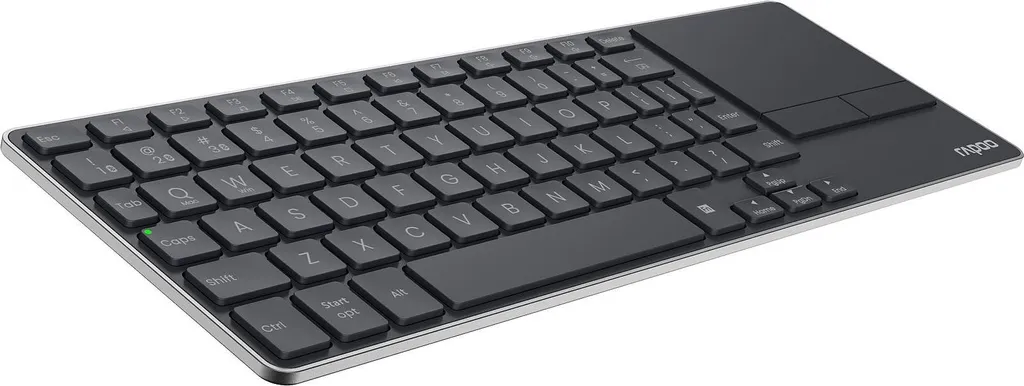 RAPOO E2810M : Clavier multimédia fin, sans fil, métal, noir, QWERTZ