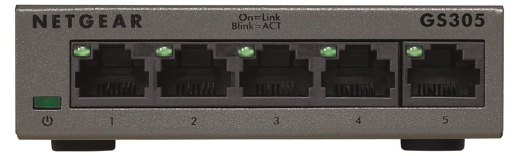 NETGEAR GS305 Switch 5 Port Gigabit Ethernet LAN Switch Produktbild 