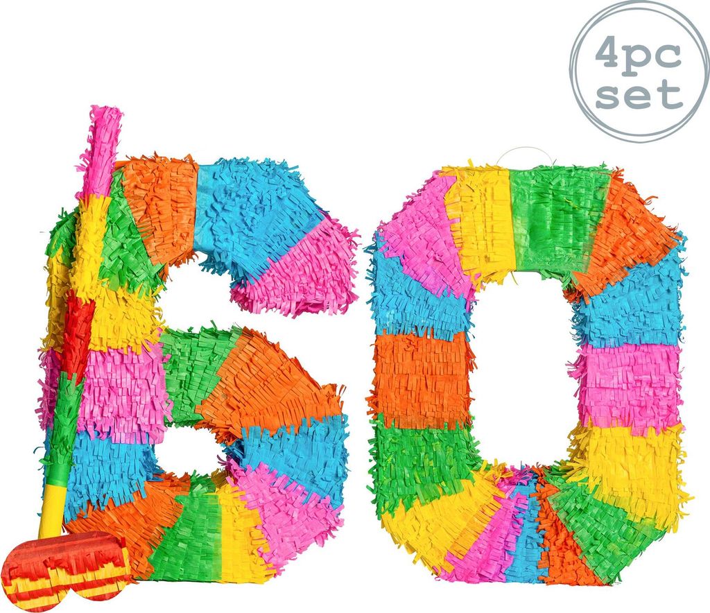 Fax Potato Fax Potato Pinata Set mit Stick & Blindfold - 60. Geburtstag / Jahrestag - Rainbow