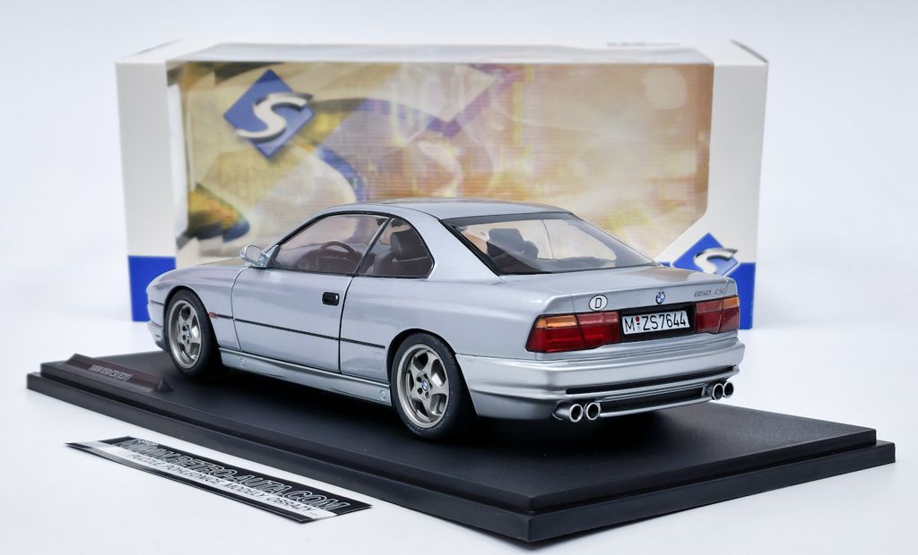 BMW 850 (E31) CSI silber - Modellauto 1:18 Solido Produktbild 16