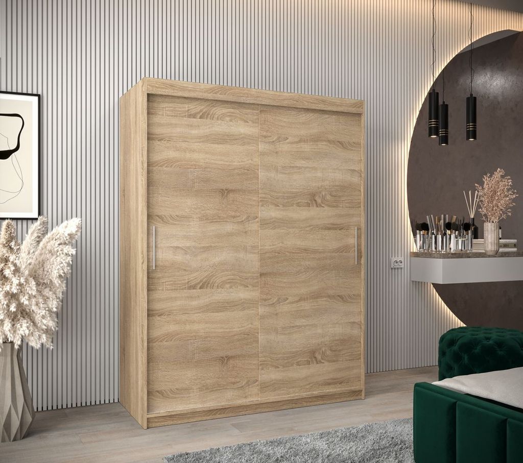 Schwebetürenschrank mit einer Breite von 150 cm TIMEA – Eiche Sonoma