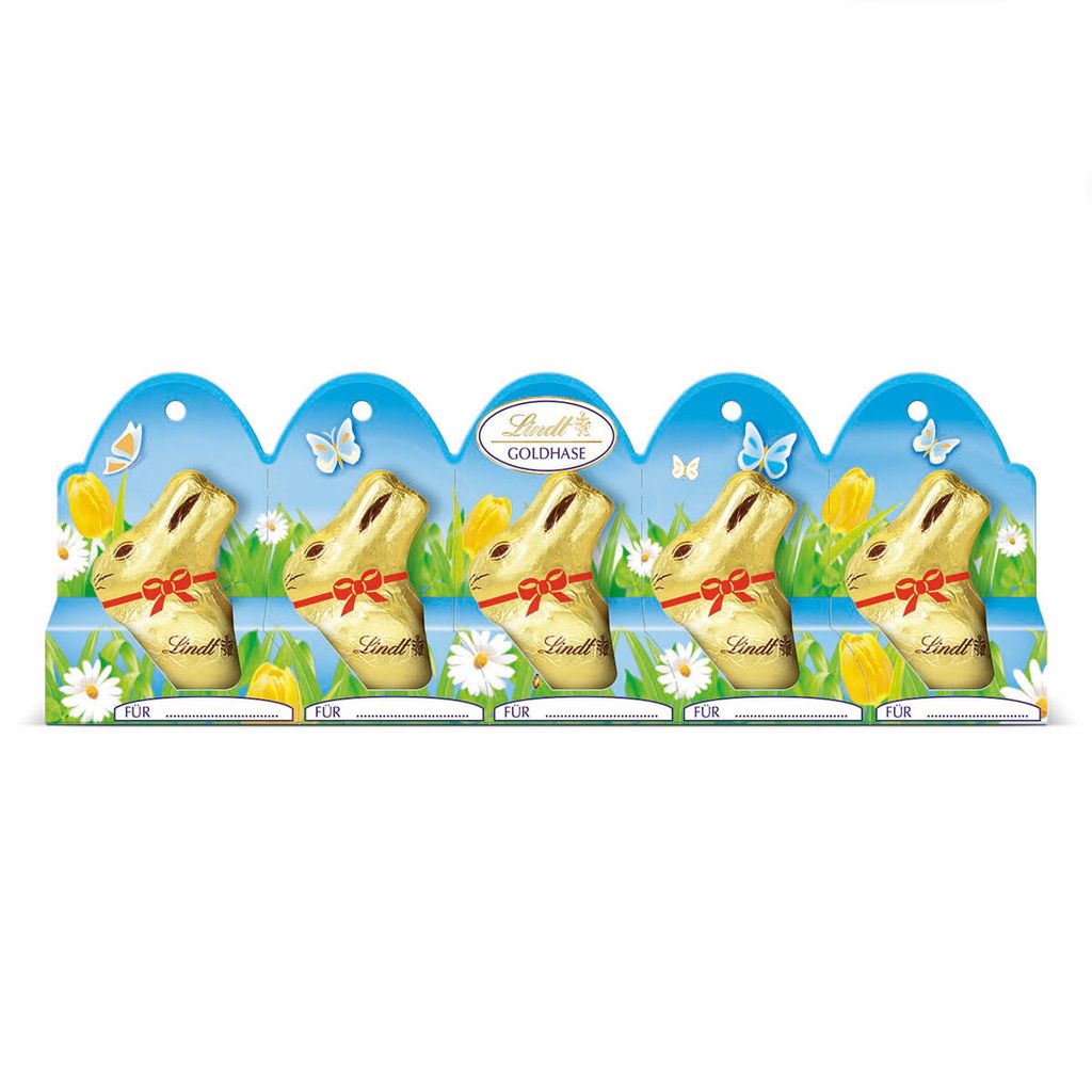 Wydrążona figurka Lindt Mini Gold Bunny z czekolady z mleka Zdjęcie produktu 1