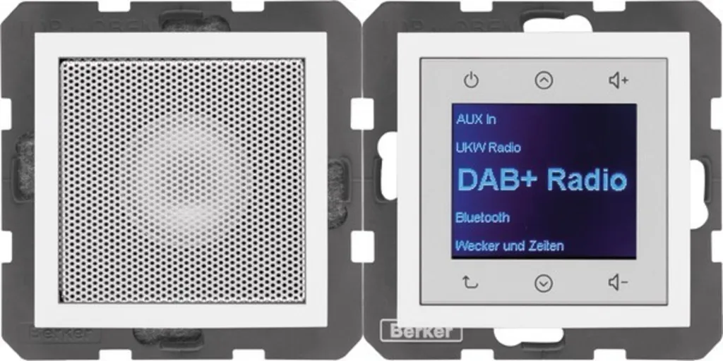 Radio numérique encastrable DAB+ Berker S.1 haut-parleur 29808989 gris