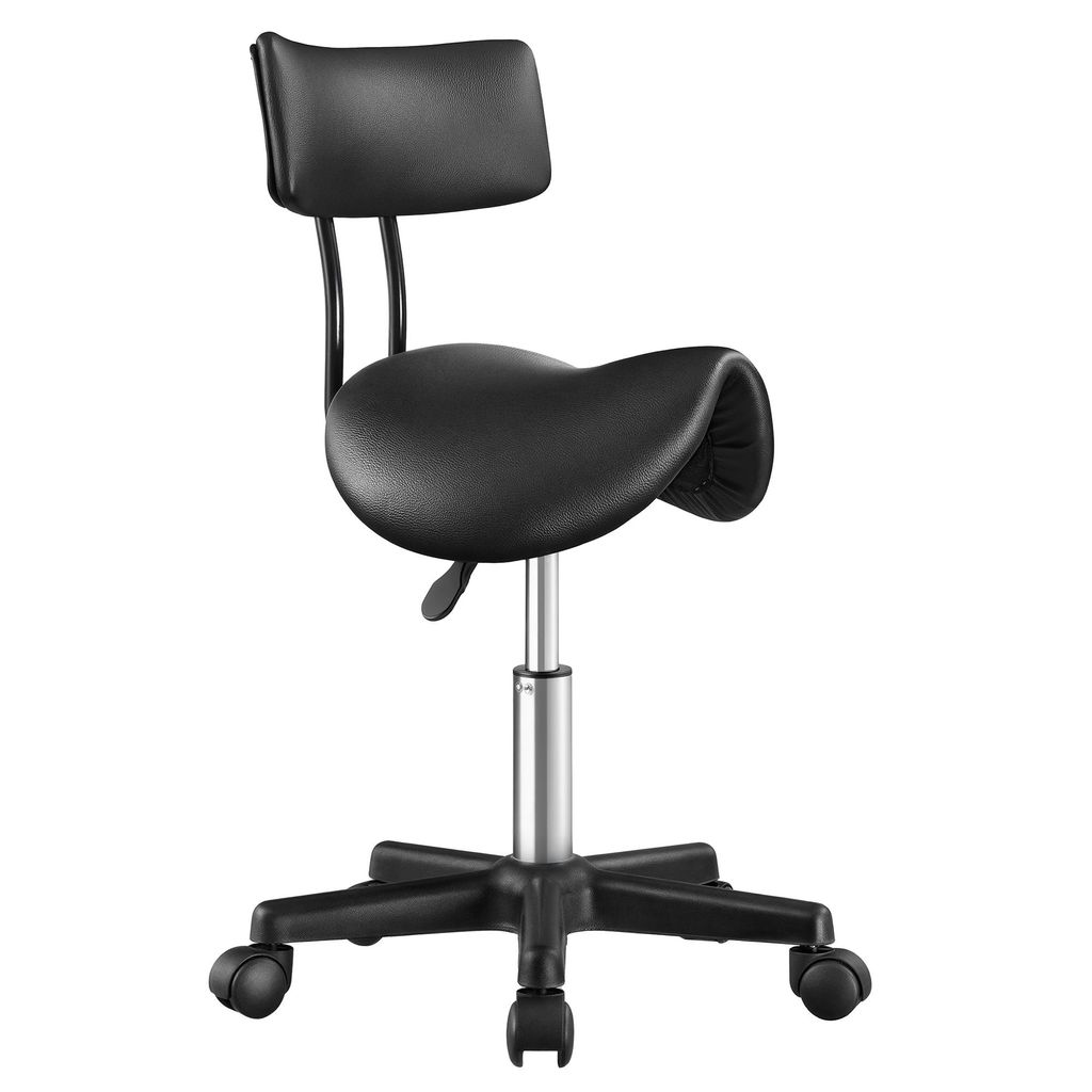 SONGMICS Sattelhocker, Ergonomischer Rollhocker aus Produktbild 