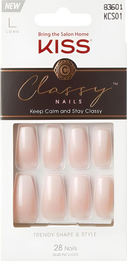 Kiss | Faux ongles prêts à poser, 28 pièces, modèle KCS01C, Image du produit 