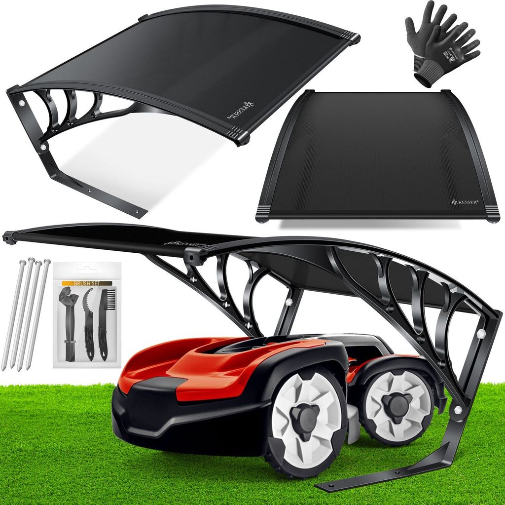 KESSER Mähroboter Garage Dach Carport Überdachung für Mähroboter Rasenmäher Rasenroboter Automower Garten Witterungsbeständig Mähroboterga...