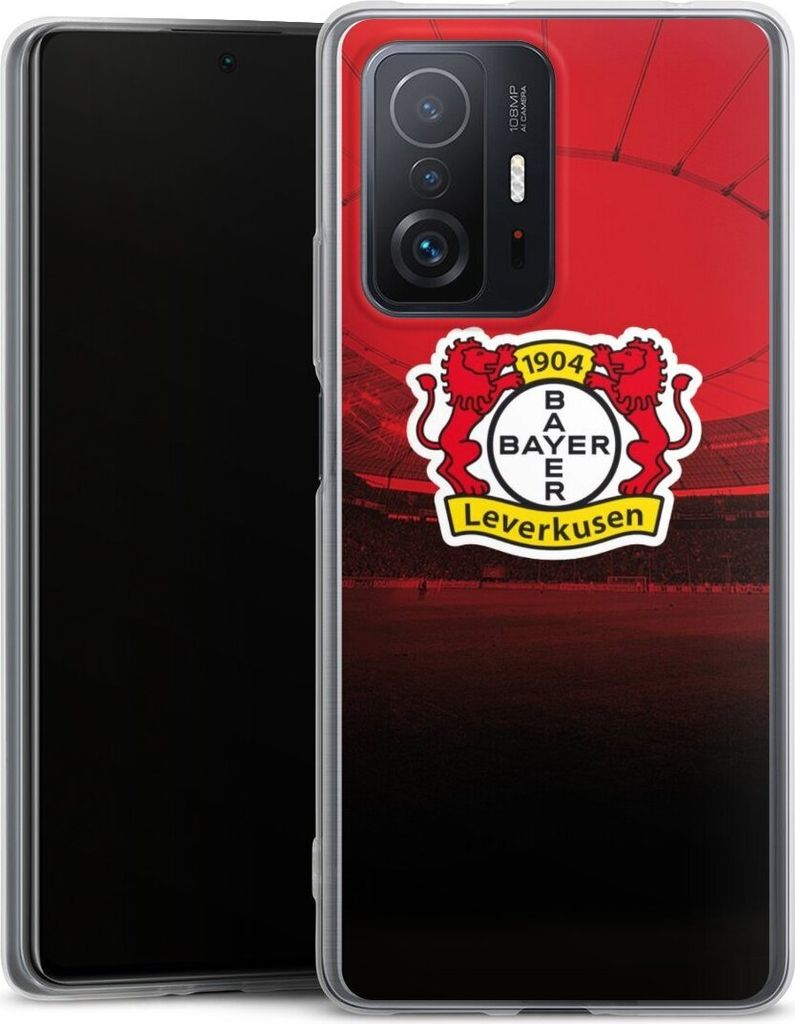 DeinDesign Slim Hülle für Xiaomi 11T Pro 5G Silikon Case Ultra Dünn Handyhülle Bayer 04 Leverkusen Offizielles Lizenzprodukt Stadion