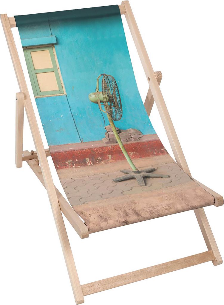 Dreamroots Liegestuhl klappbar Holz, Buchenholz bis zu 130 kg, Sonnenliege klappbar mit 3-stufiger Neigungsregulierung der Rückenlehne, Old Fan