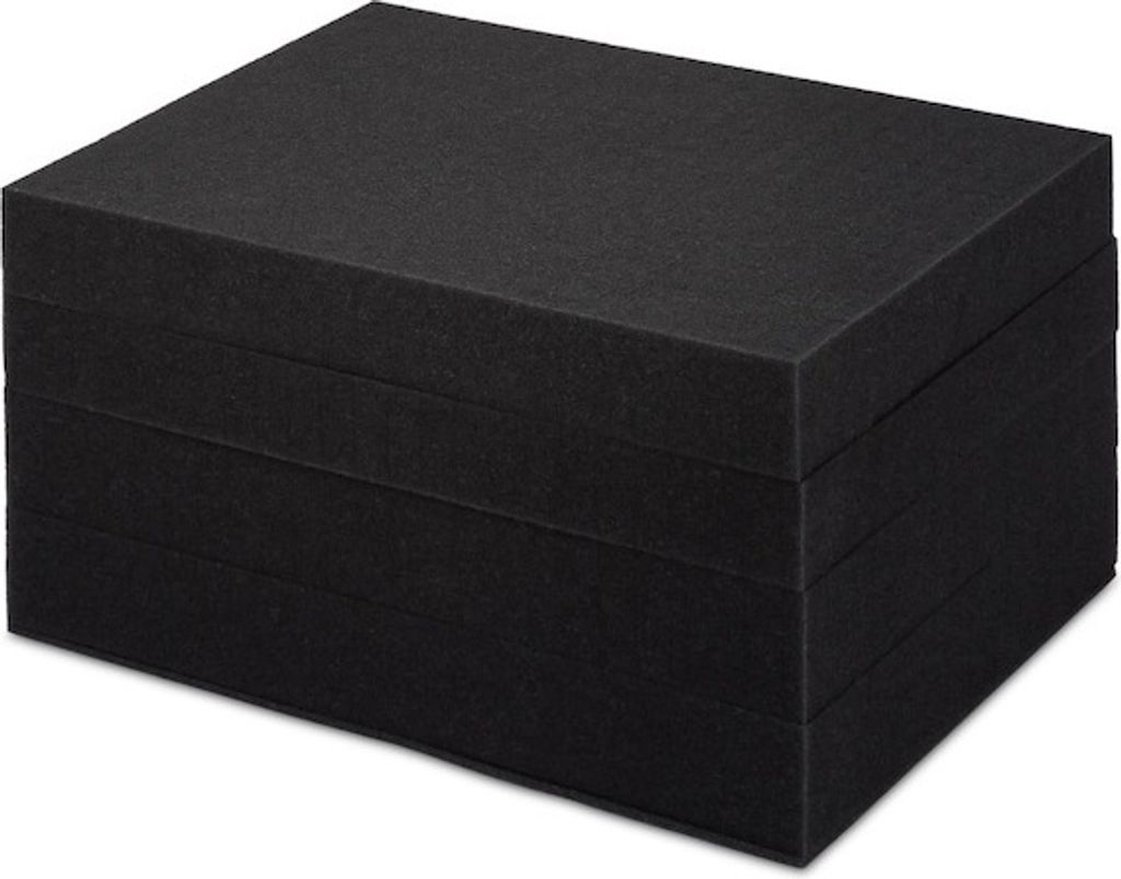 Einlage-Set für NextGen Euroboxen | Rasterschaumstoff (Stanzung 1,5x1,5cm) + Schaumstoffeinlage | HxBxT 20,5x26x36cm