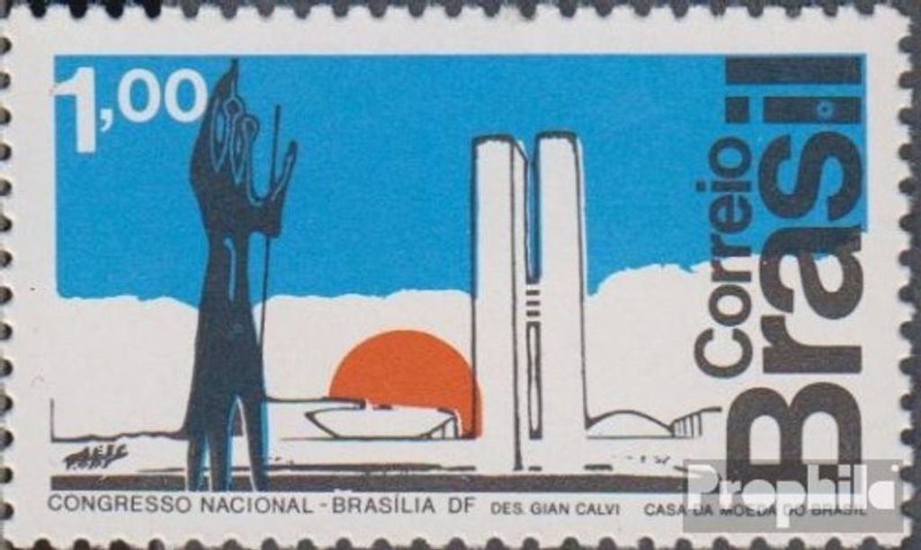 Briefmarken Brasilien 1972 Mi 1350 (kompl.Ausg.) postfrisch Nationalkongreß
