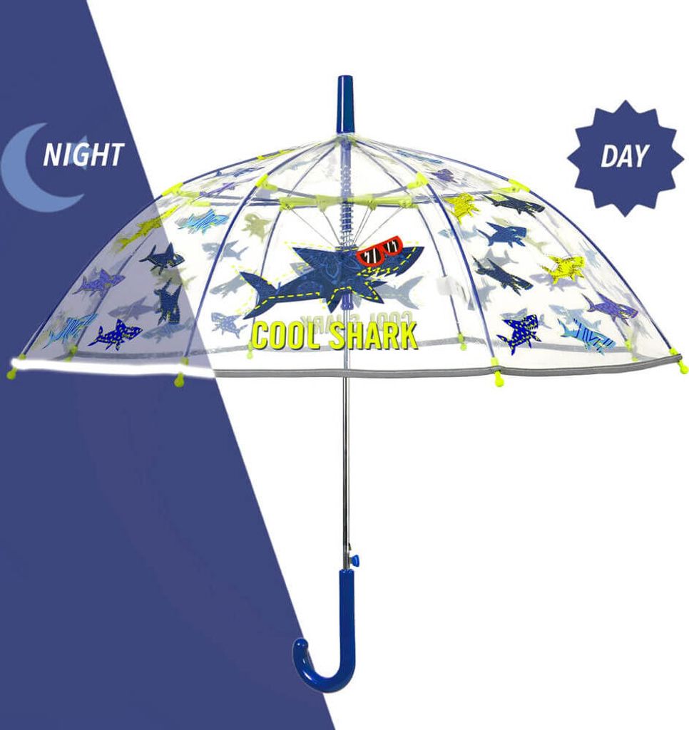 Perletti regenschirm HAIFISCH transparent reflektierend