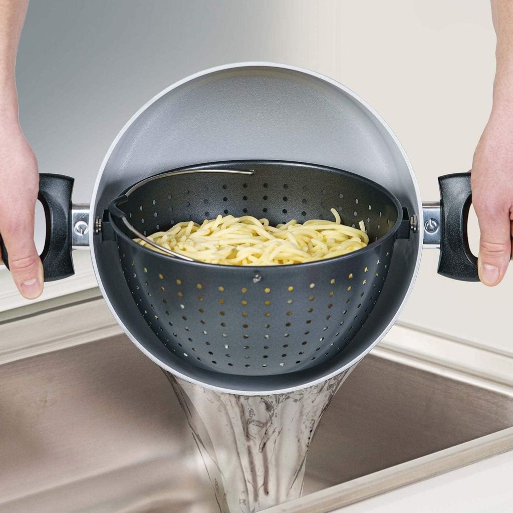 Famanu Kochtopfset 24 cm - 6,4 l - Sieb und Glasdeckel - Produktbild 