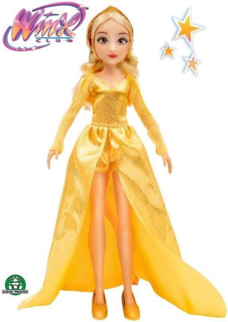 Winx Puppe, Alfea Ballkleid Stella, 26 cm, Bewegliche Puppe, Ab 3 Jahren